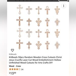 50 PC RANDOM WOOD CROSS